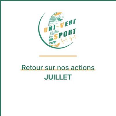 Image de l'actualité : Retour sur nos actions de juillet